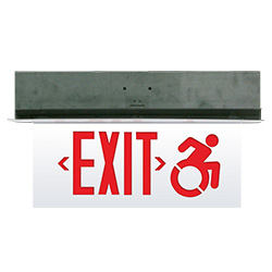 CHIC Series City of Chicago Steel LED Exit Sign/Emergency Lighting Combo