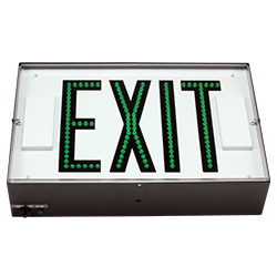 VLED-EL90L Series Thermoplastic LED Exit Combo